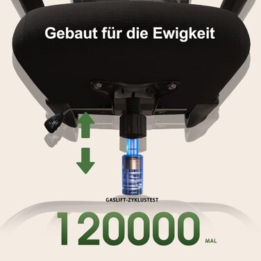 Офісний стілець Devoko, ергономічний стілець з поперековою підтримкою, регульовані підлокітники, комп'ютерний стілець, що регулюєт