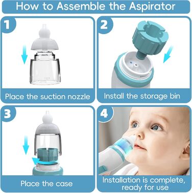 Дитячий назальний аспіратор Daxiongmao, водонепроникний електричний дошкільний автоматичний очищувач IPX7, дитячий назальний аспір