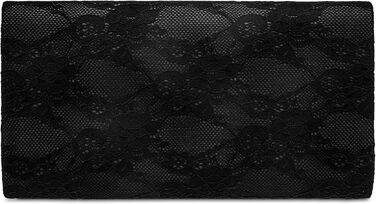 Елегантна жіноча вечірня сумка-клатч з мереживом одного розміру чорного кольору, 429