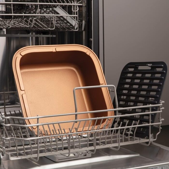 Аерофритюрниця Russell Hobbs XL 5.5 л Multi Аерофритюрниця, гриль та мультиварка SatisFry (можна мити в посудомийній машині, верхній і нижній нагрів, без струшування, повільна плита, випічка тощо, включаючи пластину для гриля) 26520-56