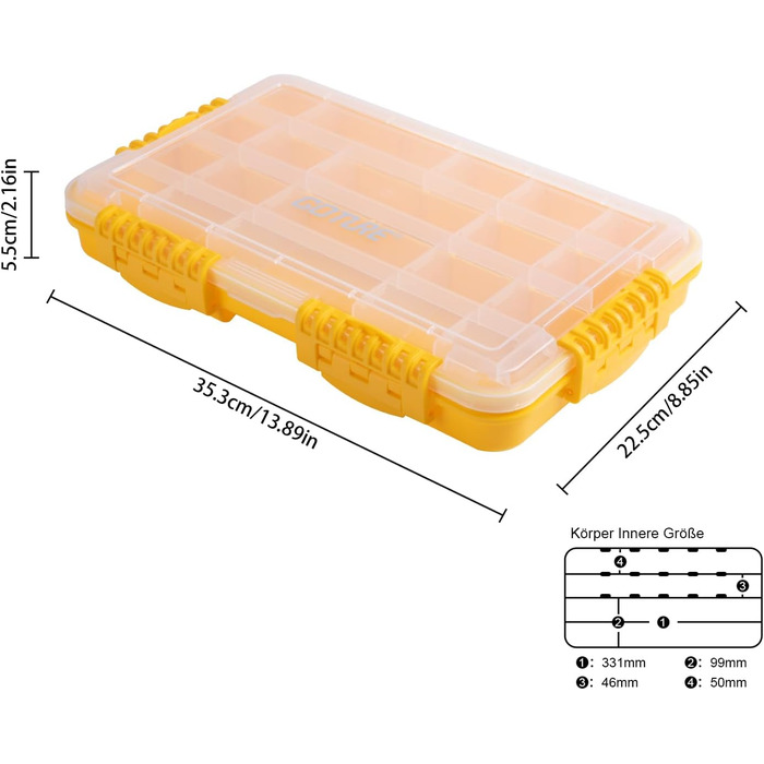 Ящик для рибальських снастей Goture, ящик для дрібних деталей для риболовлі, ящик для рибальських снастей, ящик для приманок, чохол для рибальської коробки, ящики для рибальських аксесуарів, ящик для рибальських снастей для м&39яких пластикових приманок, 