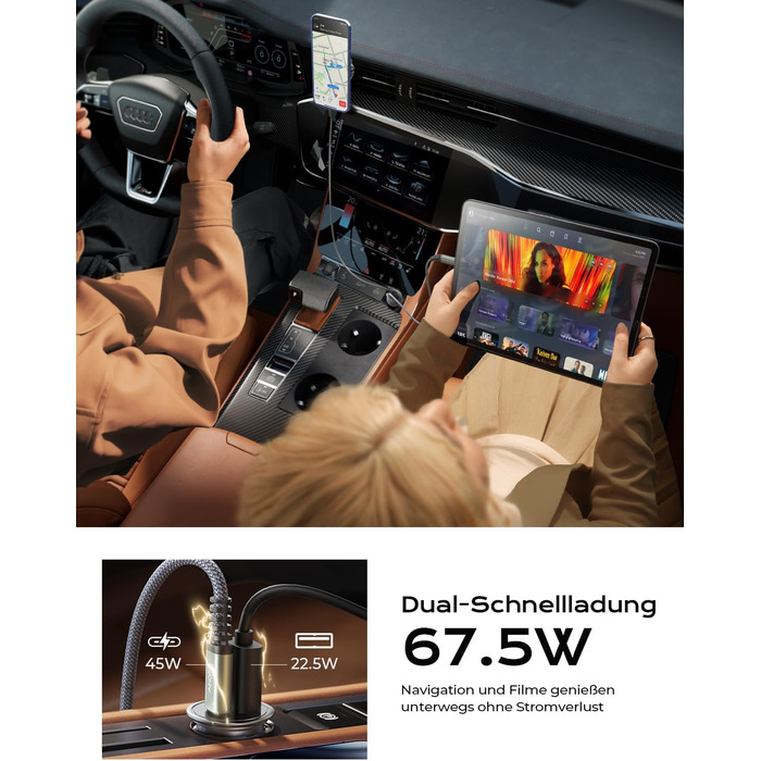 Вт прикурювач USB C автомобільний зарядний пристрій QC3.0 PD45W швидкий металевий автомобільний зарядний пристрій USB C адаптер ав