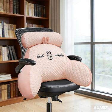 Подушка для читання з підлокітниками, подушка для спини ліжка, дивана, надзвичайно велика подушка для спини дорослого для читання зі знімним валиком для шиї (рожевий оксамит, 70 * 50 см)