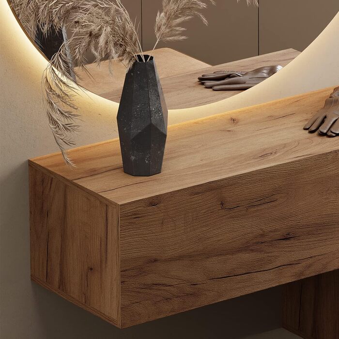 Меблі для передпокою Planetmbel Шафа для одягу Шафа для одягу Підвісна шафа 140 см золотий дуб, компактна шафа з дверцятами як міс