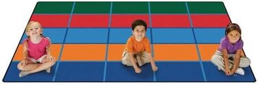 Килимки для дітей 72,91 вартість кольорових блоків квадратний дитячий килимок розмір 6 x 9 6 x 9', 6 x 9', різнокольоровий