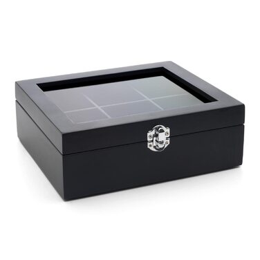 Коробка для чорного чаю Bredemeijer з 6 відділеннями та оглядовим віконцем - дерев&39яна коробка для оптимального зберігання чайних пакетиків