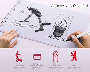 Складана та регульована силова лава Sportstech 3-в-1 для домашнього використання тренажер для пресу, спини та згинання ніг Ідеально підходить для ефективного та результативного тренування в домашньому спортзалі вагою до 130 кг BRT200 Silver