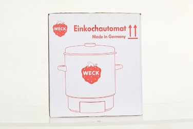 Машина для консервування WECK WAT 15 (емальована каструля для консервації, диспенсер для гарячої води, глінтвейн, з термостатом, з таймером, 29 літрів) 6830, чорний одинарний WAT 15