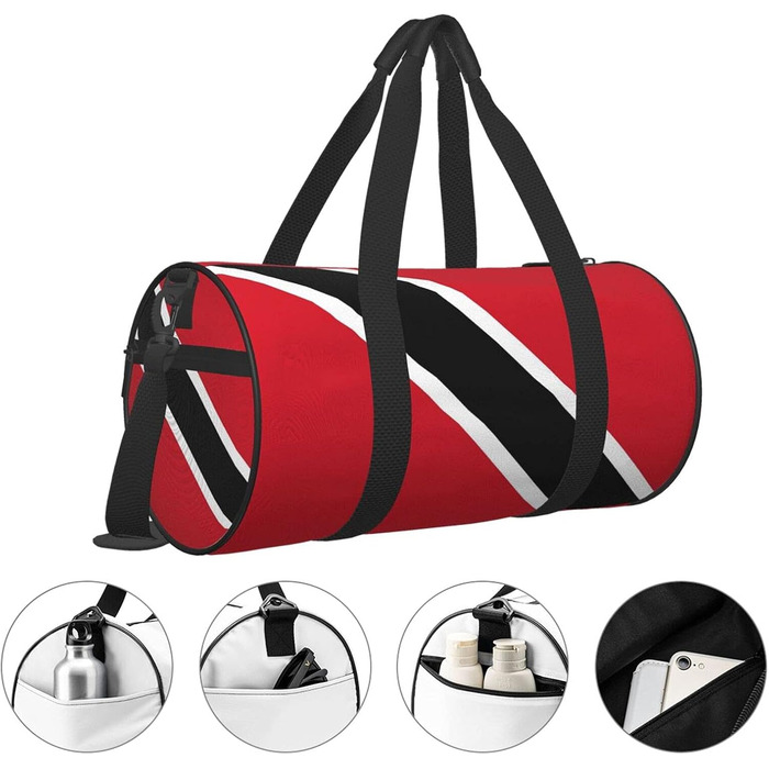 Дорожня сумка з прапором Тринідаду і Тобаго, велика спортивна сумка, сумка для вихідних для чоловіків та жінок
