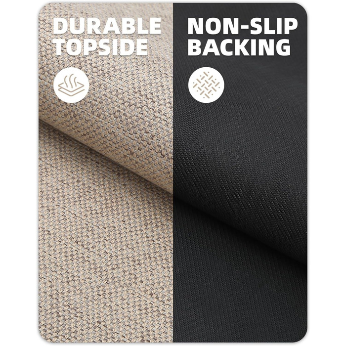 Килимки для кухні COLOR&GEOMETRY, нековзні, що праються, 43x120 см, тонка тканина 4 мм, кухонний килимок на гумовій основі, абсорбуючі, легко очищаються, килимки для підлоги перед раковиною, для коридору, бежевий, 43 x 120 см (прямокутний)