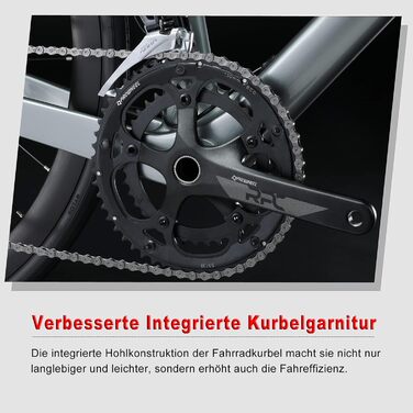 Карбоновий гравійний велосипед KABON, шосейний велосипед T800 з карбоновою рамою 700C з 18 передачами, інтегрованим карбоновим кермом, дисковими гальмами, унісекс-шосе, колір хамелеон синій 56 см
