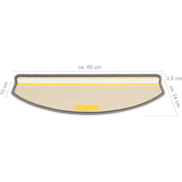 Килимки для ніг Gteborg напівкруглі I в різних варіантах I 65x24x4cm I салатовий