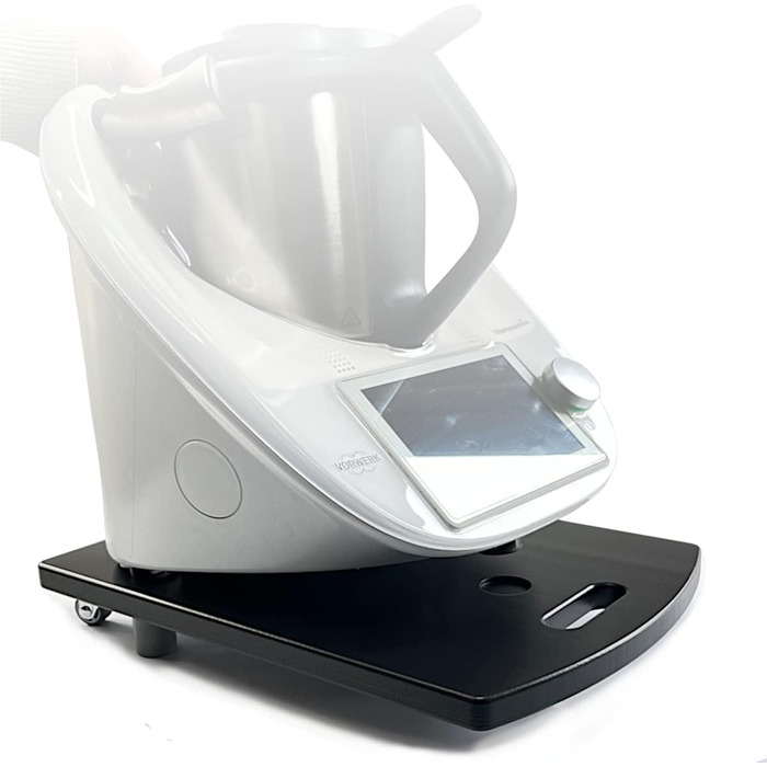 Розсувна дошка для роликової дошки Thermomix TM5 TM6 слайдер без зусиль переміщається та надійно тримається (чорна з дерева)