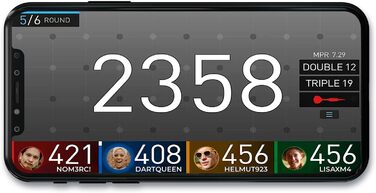 Розумний дартс Kings Dart Dartworld C1 Онлайн-режими гри - Турніри по всьому світу Керування за допомогою застосунку Bluetooth 4.0 Чорний, багатоколірний