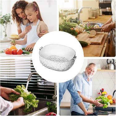 Умивальник - Багатофункціональна двошарова раковина - і мийка для овочів, для дому, пікніків, кемпінгу, холодильника, як перекус для ягід, таких як полуниця, кавуни та помідори, а також білого