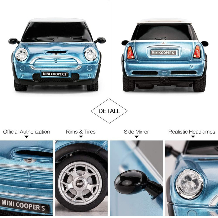 Автомобіль на радіокеруванні Mini Cooper 124 з дистанційним керуванням Електрична іграшка R/C - Blue від Rastar