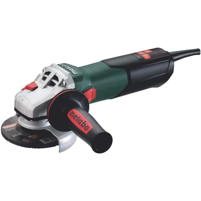 Кутова шліфувальна машина Metabo W 9-115 (600354000) Картонна коробка, 900 Вт, діаметр диска 115 мм, швидкість холостого ходу 1050