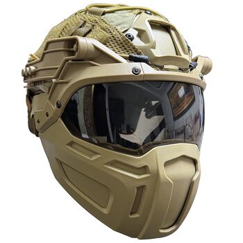 Тактичний швидкий шолом набір регульований страйкбольний шолом з маскою, чохлом для шолома та окулярами легкий відкритий тактичне спорядження для пейнтболу CS полювання страйкбольний тренування C