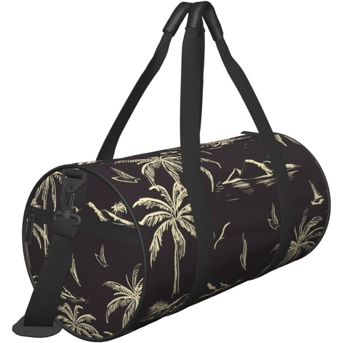 Дорожня сумка-циліндр з пальмовим принтом, спортивна сумка для чоловіків та жінок, сумка-мішок, спортивна сумка
