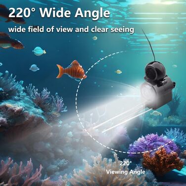 Підводна рибальська камера Fish Finder, 5000 мАг, з інфрачервоним нічним баченням, водонепроникність IP67, з екраном 10 см, для льоду, річки та човна