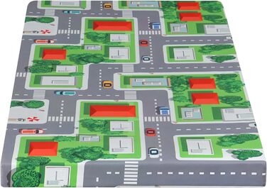 Дитячий дорожній матрац Arensberger 60x120 см Висота 6 см Складаний дитячий матрац Гелева піна зі знімним чохлом та сумкою для перенесення Матрац для дитячого ліжечка Складаний ігровий матрац Oeko-Tex