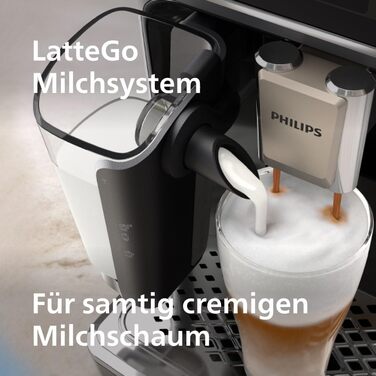 Кавомашина PHILIPS LatteGo 5500 Serie, чорна, 20 видів кавових напоїв