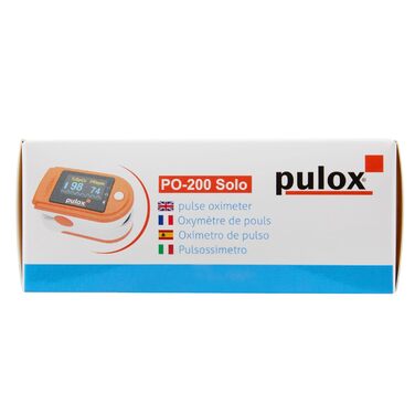 Пульсоксиметр PULOX PO-200 Solo in Finger Pulse Oximeter для вимірювання пульсу та насичення киснем на пальці (помаранчевий)