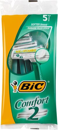 Чоловіча одноразова бритва з двома лезами BIC Comfort 2 5 упаковок по 5 шт.