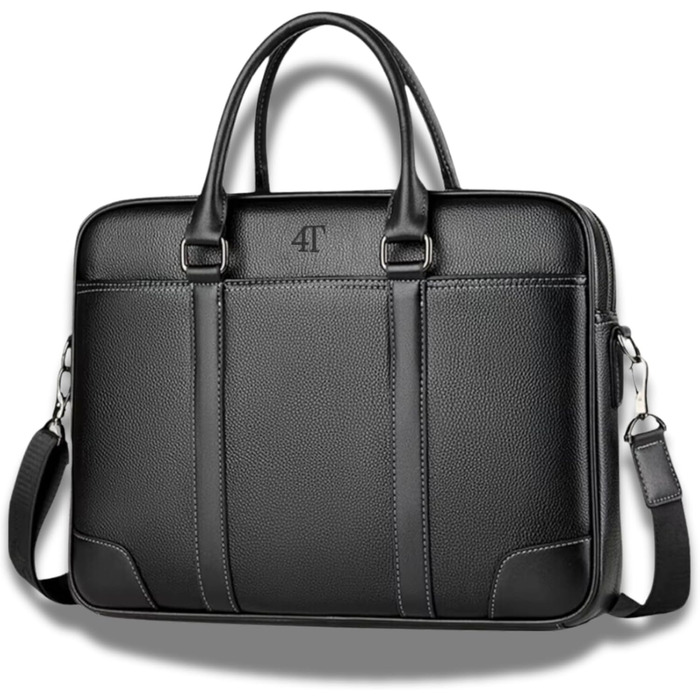 Преміальна сумка для ноутбука з екошкіри, унісекс через плече, портфель в елегантному дизайні, для ноутбуків 14/15,6/16 дюймів, ро