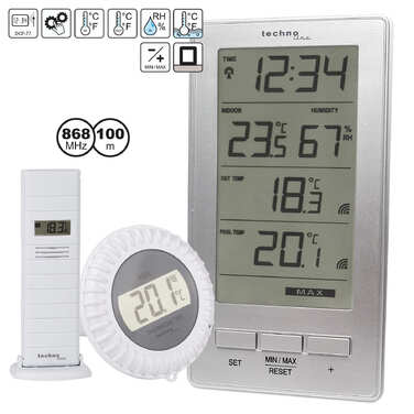 Термогігрометр Technoline WS9069 IT Silver (WS9069)