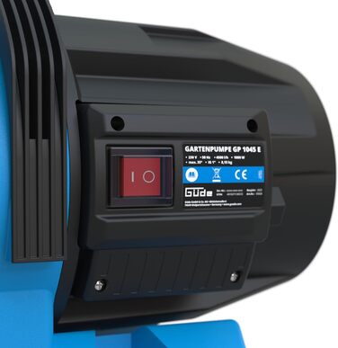 Садовий насос GP 1045 E (1000 Вт, продуктивність 4500 л/год, макс. висота подачі 45 м, макс. висота всмоктування 8 м, корпус насоса з нержавіючої сталі, робоче колесо з Noryl, термозахисний вимикач, ергономічна ручка для перенесення)