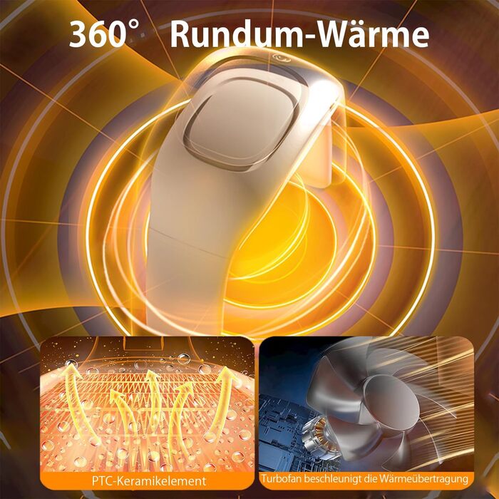 Енергозберігаючий вентилятор-обігрівач, складний килимок для столу з підігрівом, електричний обігрівач для рук з регульованою температурою термостата, подарунок для жінок та чоловіків, білий бежевий