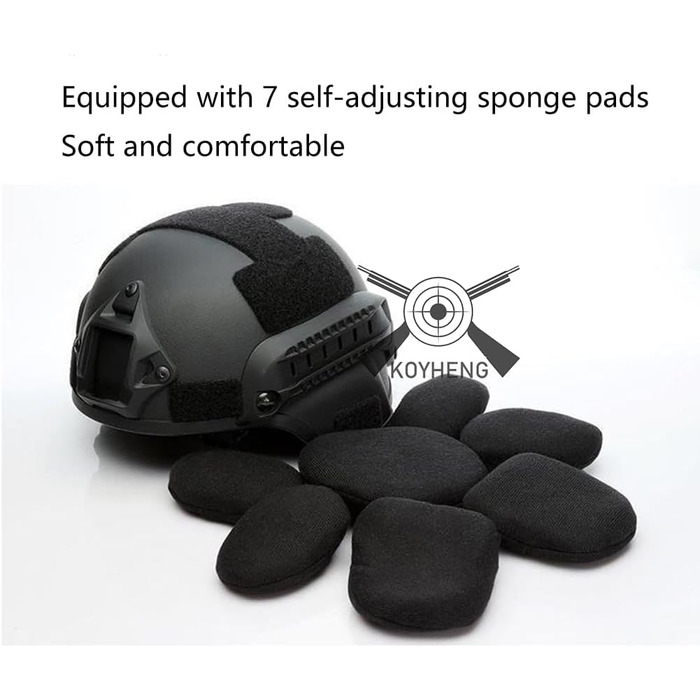 Страйкбольний шолом та повнолицьова маска, знімні страйкбольні окуляри, пейнтбольний шолом PJ Fast з переднім кріпленням для ПНВ та бічною планкою, сині лінзи