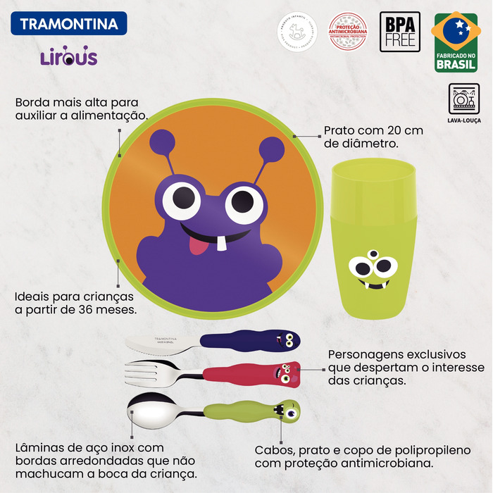 Дитячий набір Tramontina Baby Lirous, 5 предметів (6710910)