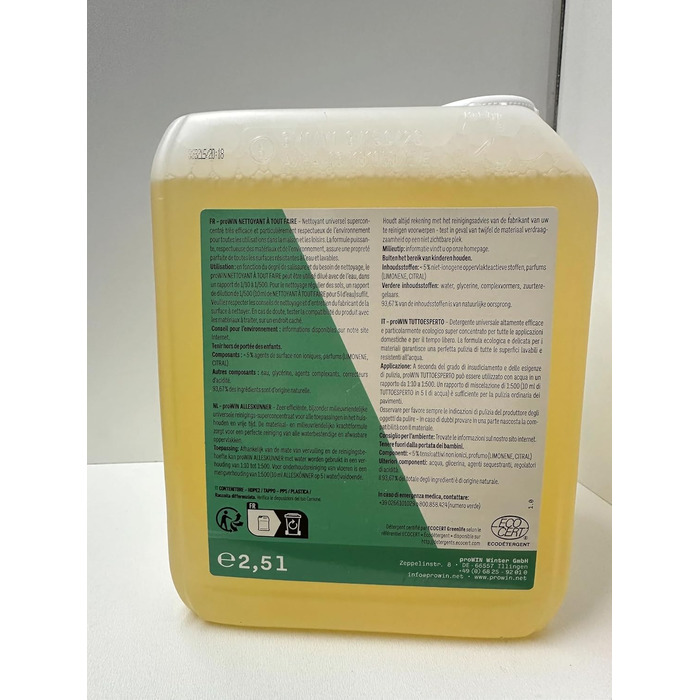 Універсальний засіб для чищення proWIN, каністра 2,5 літра