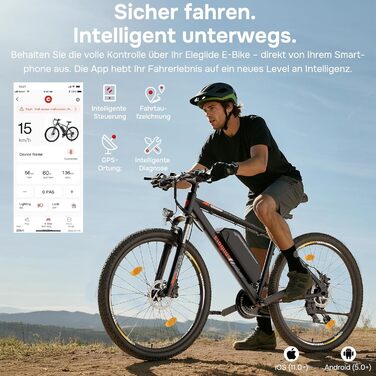 Дюймів, для чоловіків та жінок, з гідравлічними дисковими гальмами, акумулятор 36 В 15,6 Аг, запас ходу до 130 км, позашляховий електровелосипед, 21 передача, електровелосипед із застосунком, Mopride 2, 27,5/29