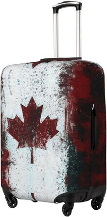 Чохол на валізу BAFAFA, дизайн Ретро-прапор Канади, з принтом, захист валізи, еластичний, стійкий до подряпин, захист від пилу, чорний, XL