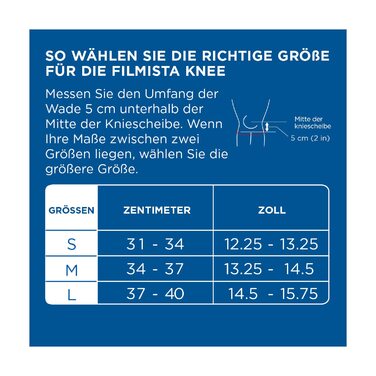 Ортез Zamst Filmista Knee S для дорослих, унісекс, чорний, S