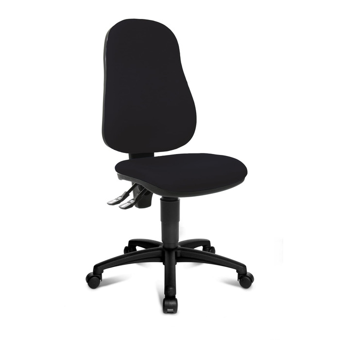 Офісне крісло, стілець для столу, тканина, обертовий, чорний, 44Г x 45Ш x 113В см, 60