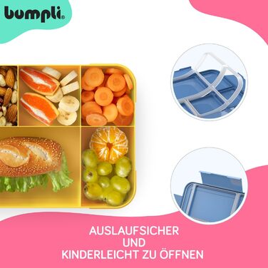 Бумплі Ланчбокс Гурман Дитячий контейнер для обіду з відділеннями, ідеальний для школи та подорожей Міцний ланчбокс, шкільний ланчбокс, стильний дитячий контейнер для їжі, ланчбокс у школу