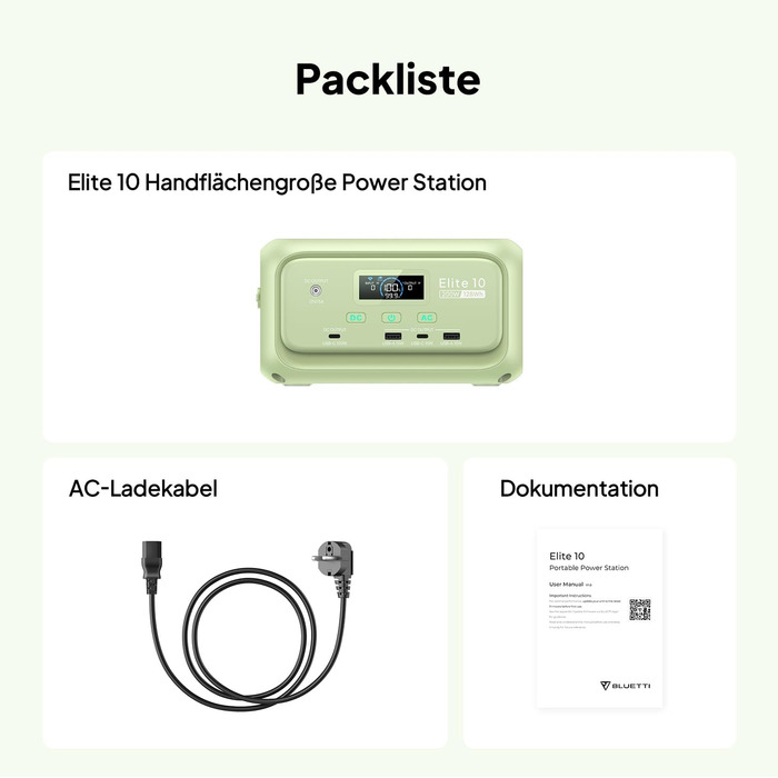 Портативна міні-електростанція BLUETTI Elite 10, акумулятор LiFePO4 ємністю 128 Втгод із розеткою змінного струму 200 Вт, резервне джерело безперебійного живлення 10 мс, сонячний генератор зі швидкою зарядкою для кемпінгу, подорожей, активного відпочинку 