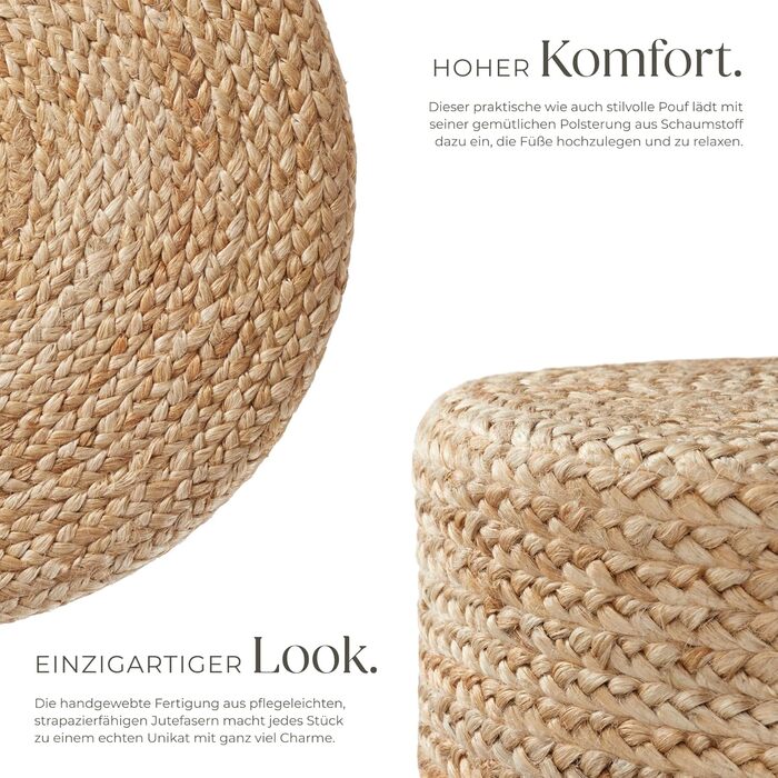 Пуф ручної роботи з джуту в стилі бохо, круглий табурет, меблі для декору кімнати, подушка на підлогу, подушка на сидіння на підлогу, пуф-табурет, м&39який табурет, крісло-мішок, табурет для сидіння, подушка на сидіння на підлогу - Ellipse