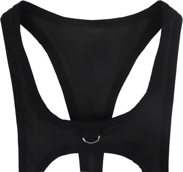 Чоловіче боді на лямках на лямках Sexy Body Stringbody Sleeveless Чоловіча нижня сорочка на лямках Нижня білизна Чоловічі труси на лямках на лямках Комбінезон Еластична суцільна сорочка Безрукавка Нижня білизна чорний L поліестер