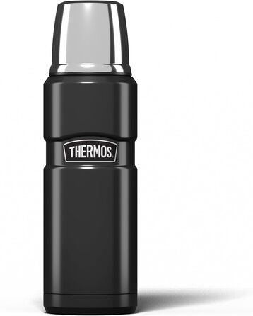 Маленький глечик King Thermos сірого кольору, виготовлений з нержавіючої сталі, зберігає об&39єм гарячим або холодним, 470 мл
