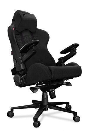 Офісне крісло 2050 шт. Ігрове крісло Чорне - Ігрове крісло з подушкою з піни з ефектом пам&39яті з велюру - Тканина геймерського крісла з підлокітниками X-Cross - Ігрове крісло з безшумними гумовими колесами - Комп&39ютерне крісло 150 кг Чорна тканина під