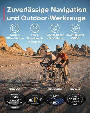 Біговий годинник SUUNTO Race S із сенсорним AMOLED-екраном, спортивним годинником з двочастотним GPS, керуванням заводною головкою та кнопками, відстеженням HRV та сну, планом тренувань на основі штучного інтелекту, безкоштовними офлайн-картами, водонепро