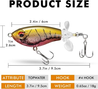 Приманки TRUSCEND Top Water Fishing Lures, приманки Whopper для прісної та морської риболовлі, плаваючі приманки для окуня, сома, щуки, тизери для рибальської приманки Wobble, рибальські подарунки для чоловіків