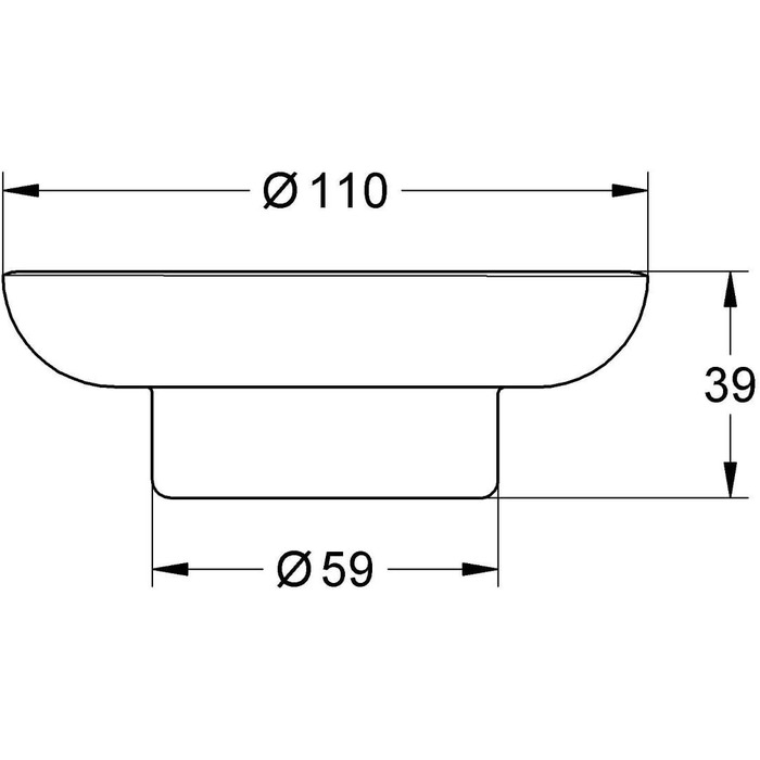 Аксесуари для ванної кімнати - Мильниця 40368001, срібна одинарна
