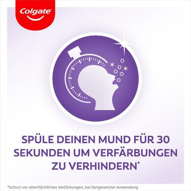 Ополіскувач для порожнини рота Colgate Max White Purple Reveal 4x500 мл - наша фіолетова сила для білих зубів, без спирту