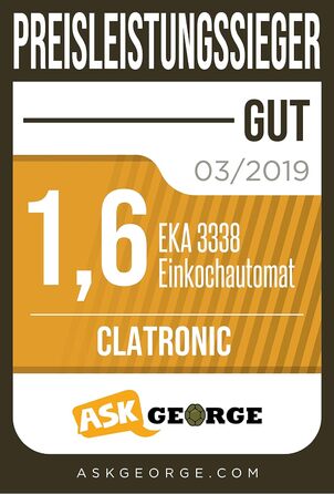 Машина для гарячих напоїв і консервації Clatronic 2в1 з ємністю бака 25 л Горщик для консервації, наприклад, глінтвейну або пуншу Глінтвейн з емаллю та вбудованим зливним краном 1800 Вт EKA 3338 Одномісний